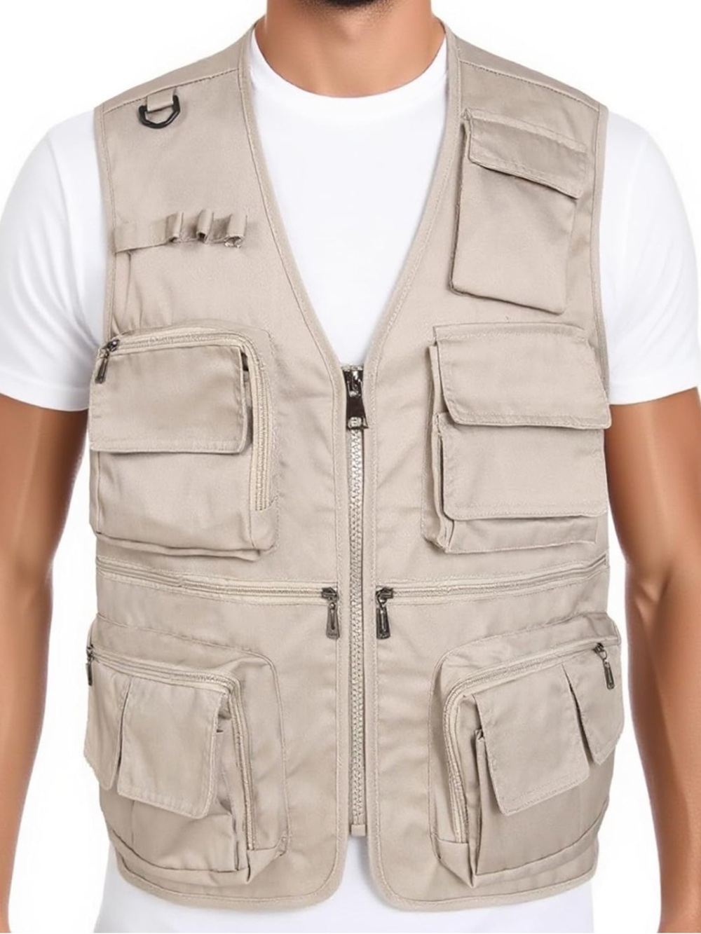 NWOT Men’s Fishing Vest Outdoor Work Safari Travel Photo Vest with Multi Pockets